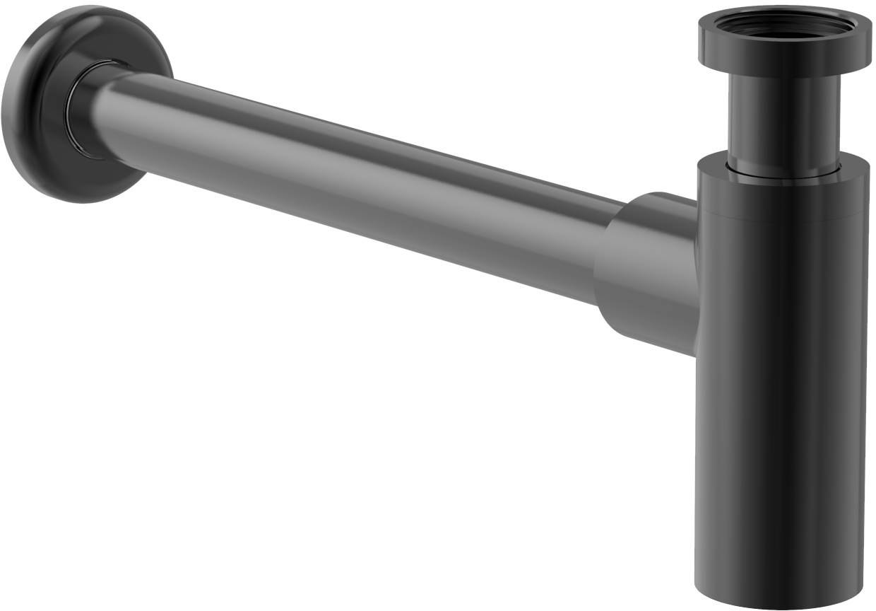 Roca Aqua sifón bajo para lavabo botella negro A5064070NM