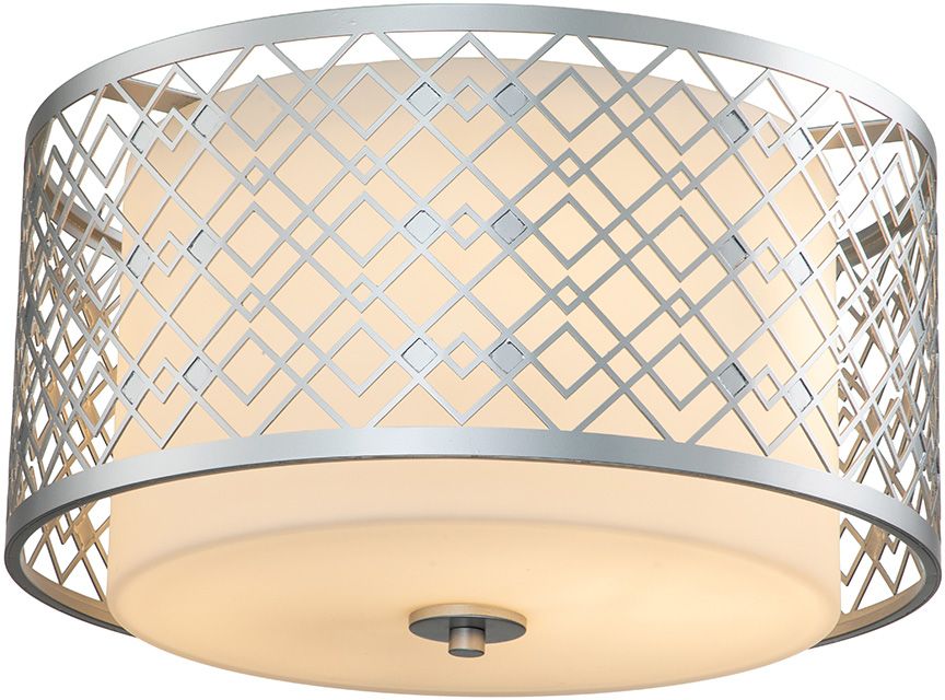 Elstead Lighting Ziggy plafón 2x60 W plata ZIGGY-F-M-LS