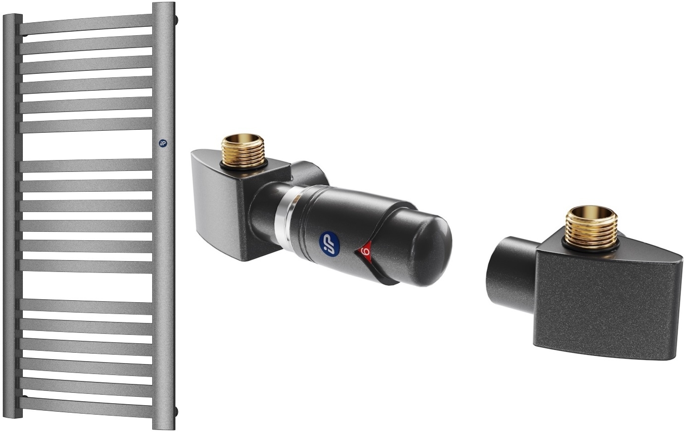 Conjunto radiador de baño Instal Projekt Retto RET-50/110C12, kit termostato Instal Projekt Z17 606400002C12