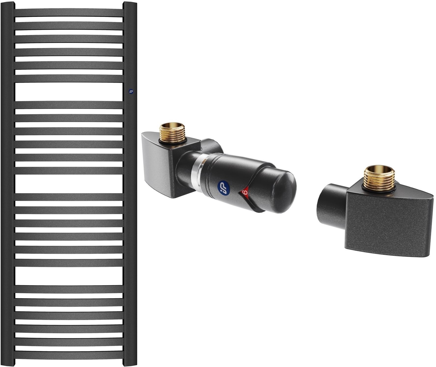 Conjunto radiador de baño Instal Projekt Retto RET-50/140C12, kit termostato Instal Projekt Z17 606400002C12