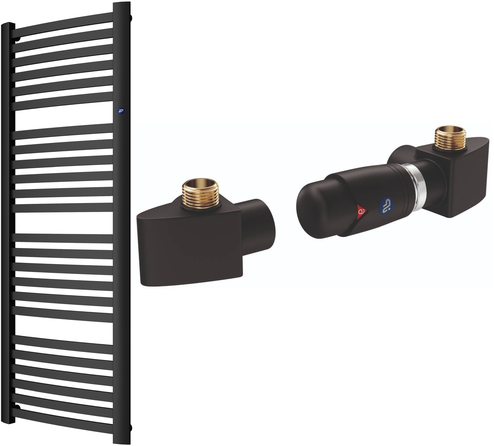 Conjunto radiador de baño Instal Projekt Retto RET-50/140C31, kit termostato Instal Projekt Z17 606400001C31