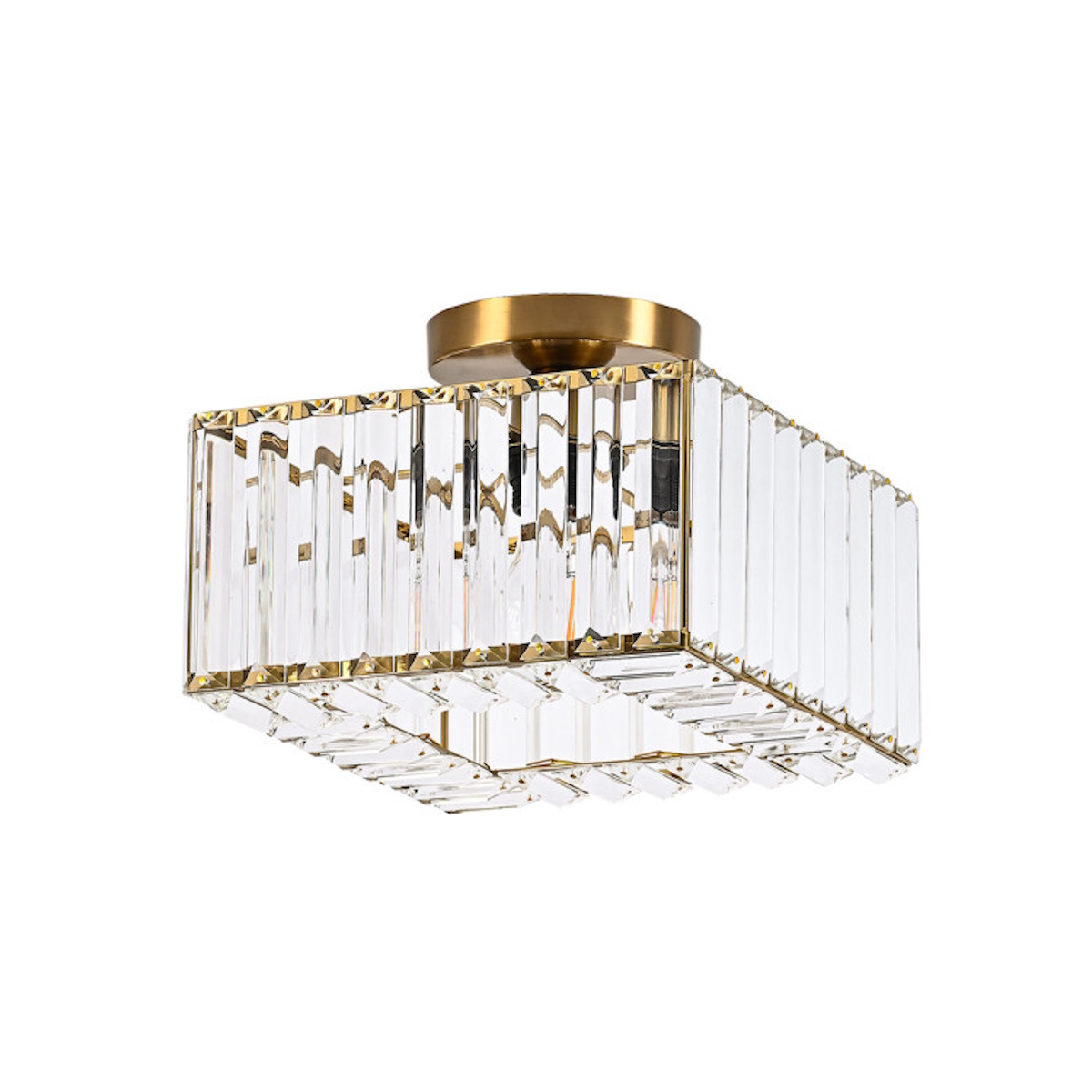 Light Prestige Vetro lámpara de techo 1x15 W oro LP-2910/1C GD square