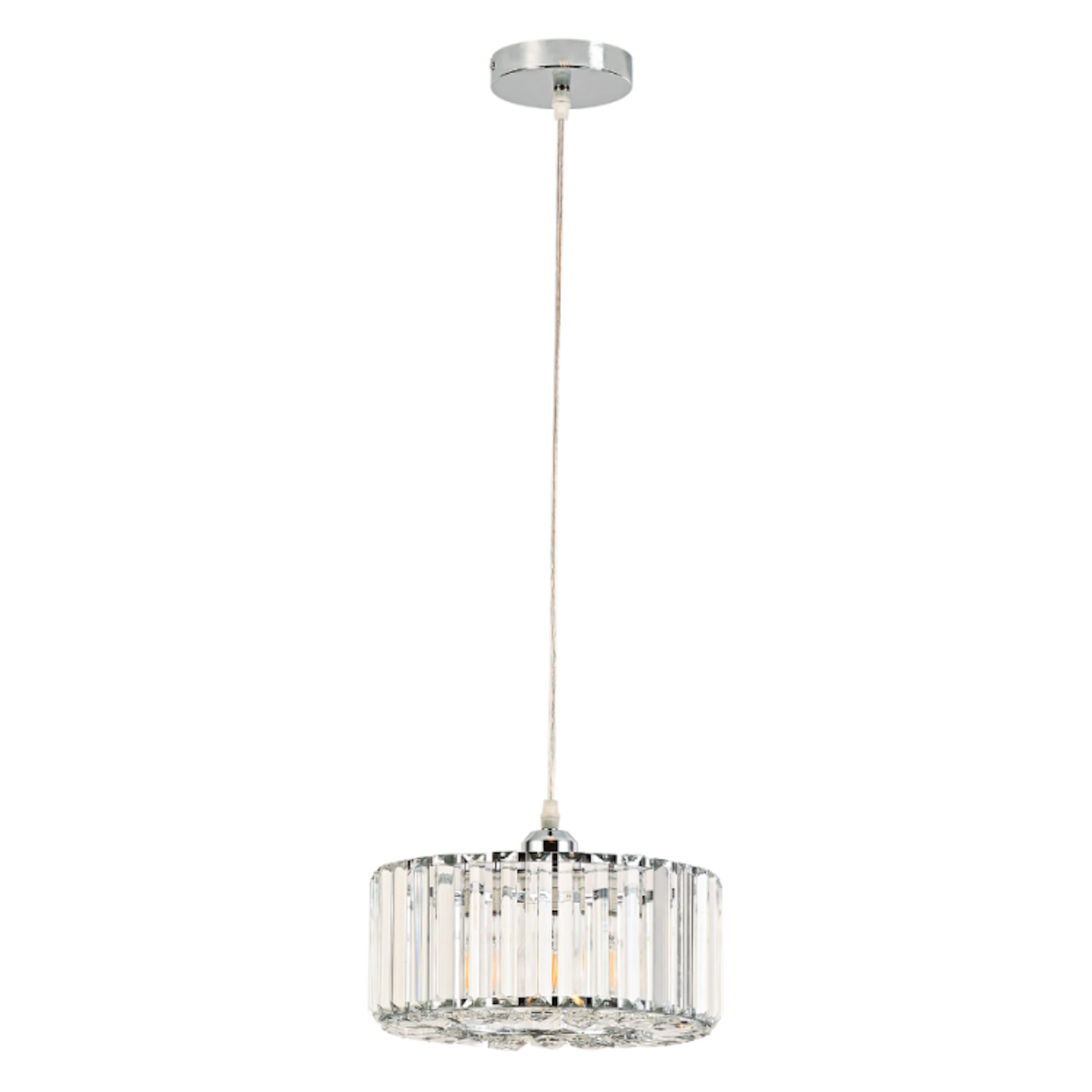 Light Prestige Vetro lámpara colgante 1x15 W cromo LP-2910/1P CH round