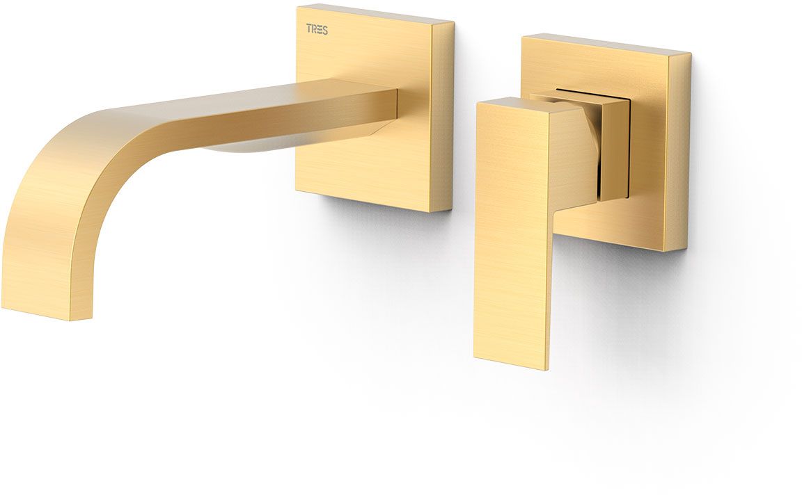 Tres Canigó-Tres grifo para lavabo empotrado oro 00630021OM