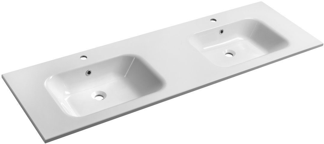 Sapho Areca lavabo 161x51.5 cm rectangular clásico-para mueble blanco AC161