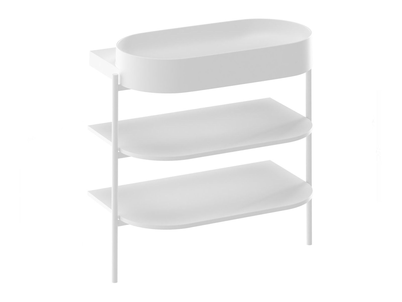 Ravak Yard consola 86.8x49.5x76.5 cm de pie, para lavabo blanco D80000E006