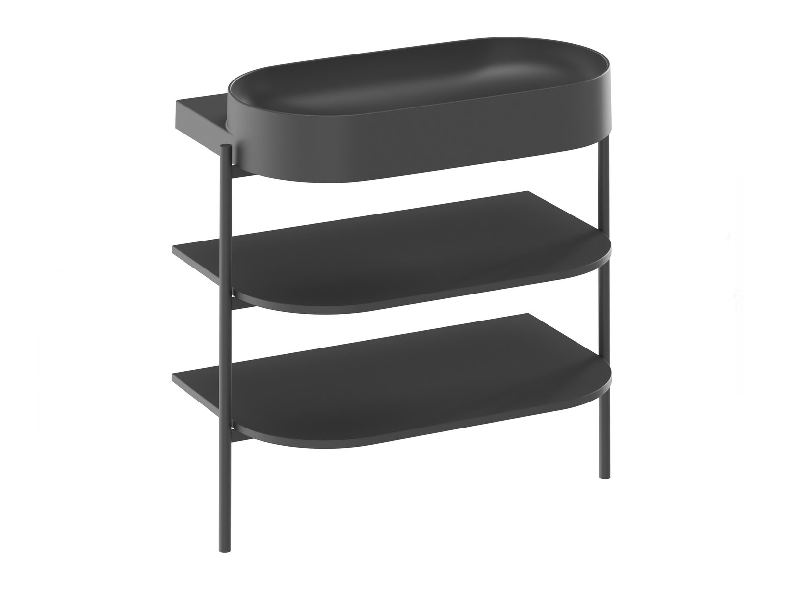 Ravak Yard consola 86.8x49.5x76.5 cm de pie, para lavabo negro D80000D006