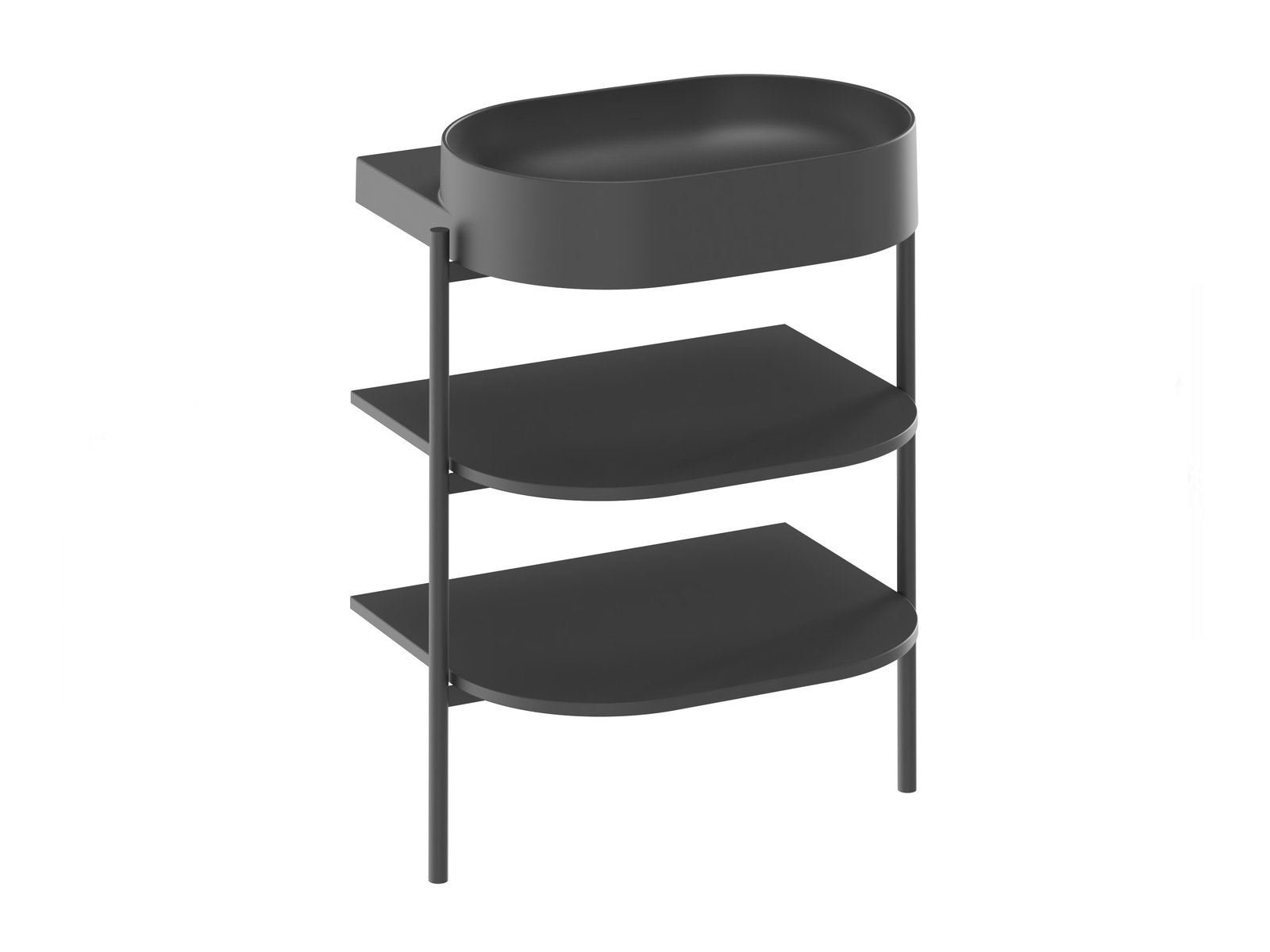 Ravak Yard consola 66.8x49.5x76.5 cm de pie, para lavabo negro D80000D005