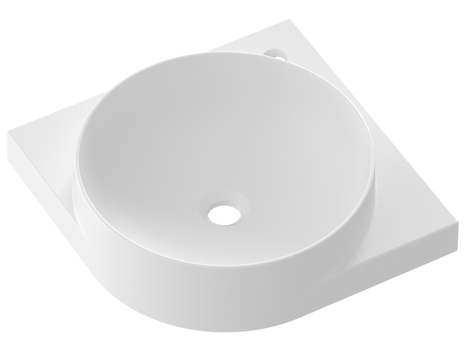 Ravak Yard lavabo 45x45 cm esquina clásico-para mueble blanco XJX0E245001