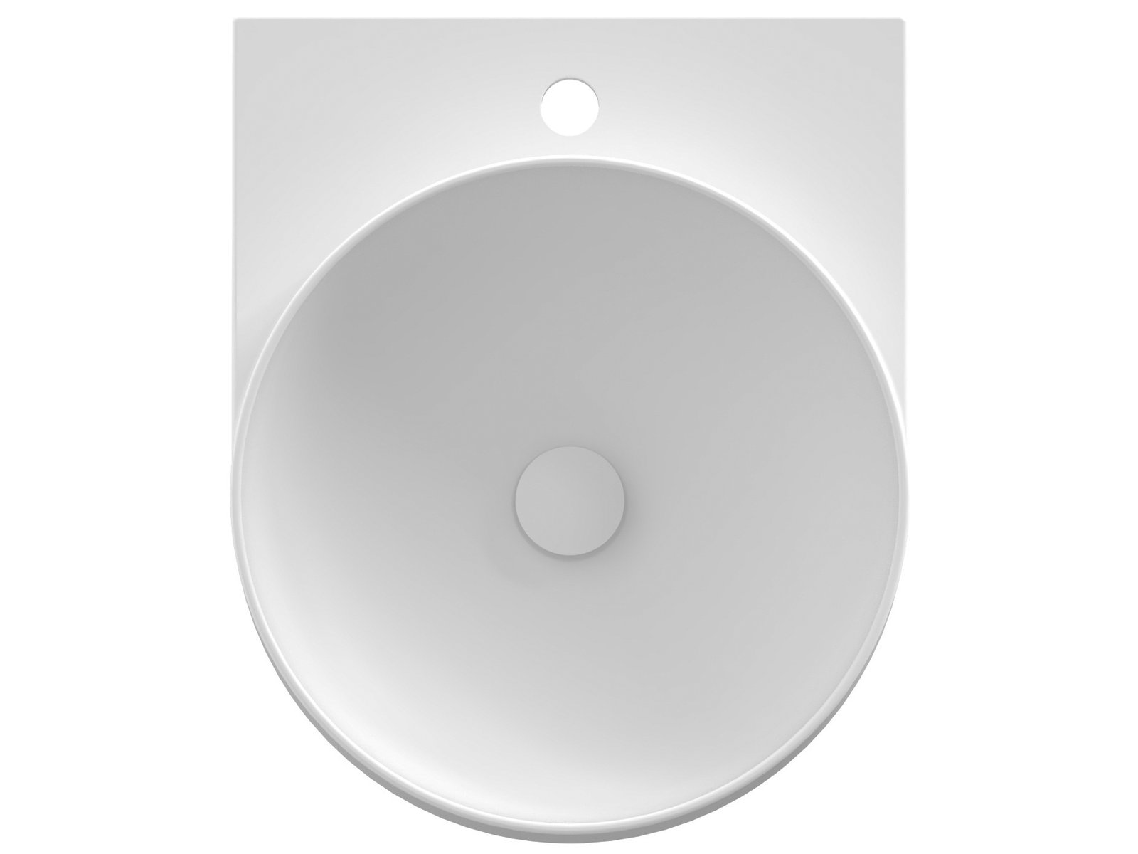 Ravak Yard lavabo 50x40.5 cm semicircular clásico-para mueble blanco XJX0E240001