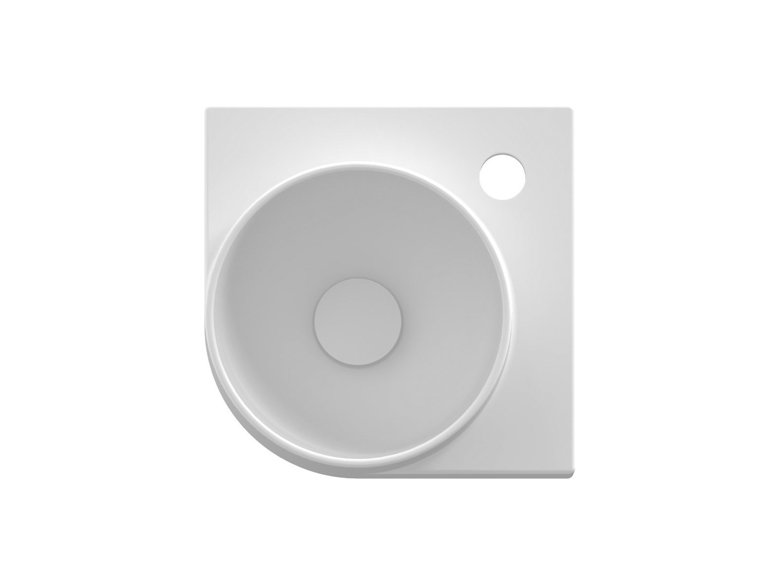 Ravak Yard lavabo 28x28 cm esquina clásico-para mueble blanco XJX0E228001