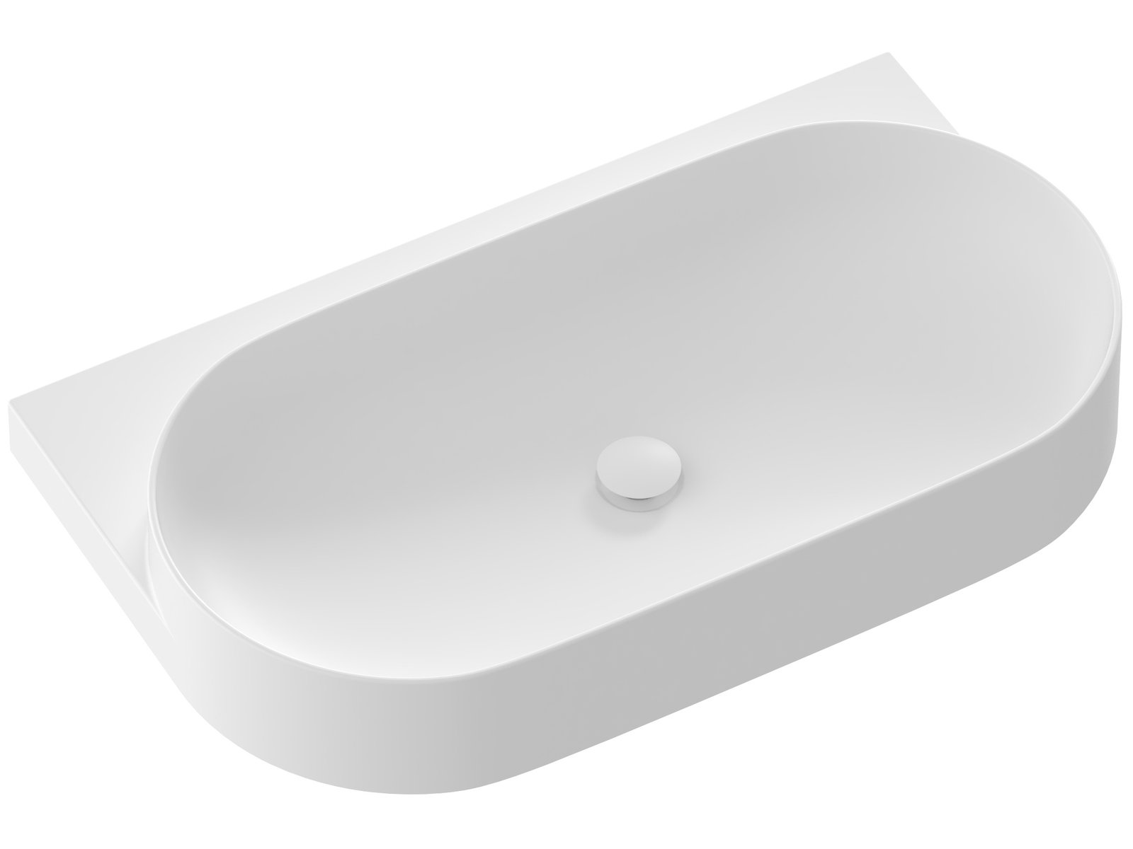 Ravak Yard lavabo 80.5x50 cm semicircular clásico-para mueble blanco XJX0E080000