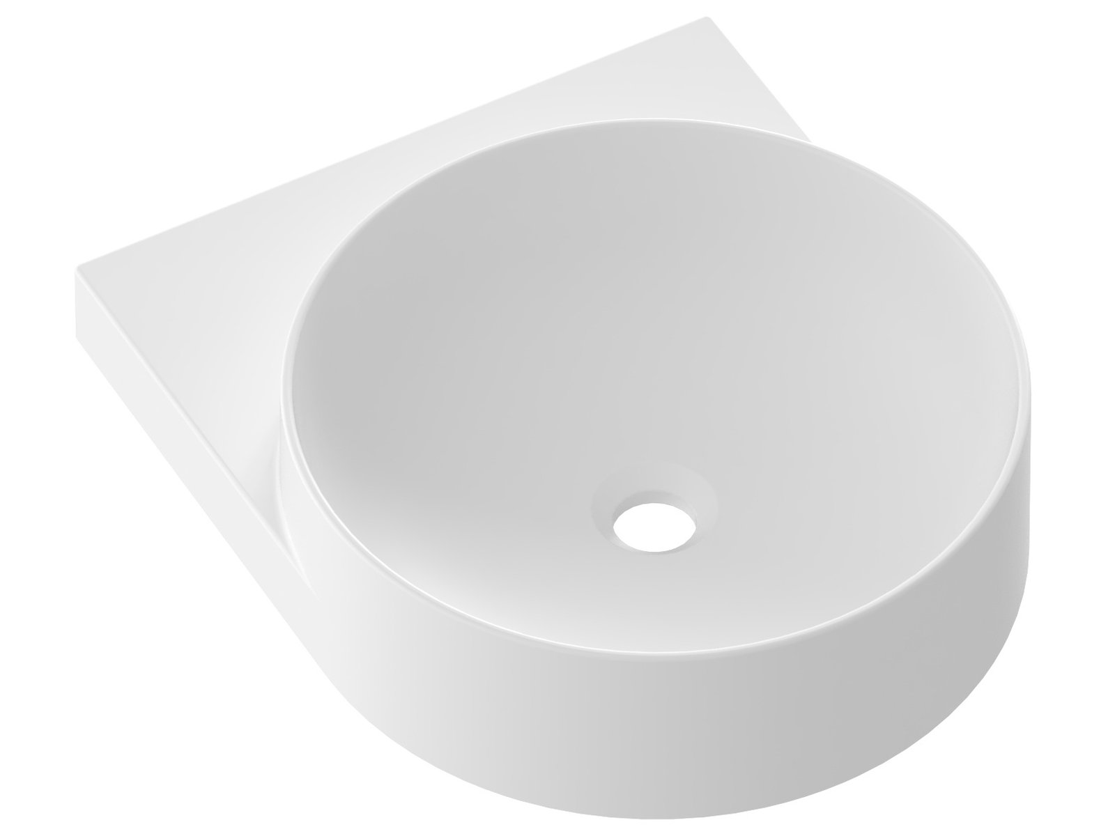 Ravak Yard lavabo 50x40 cm semicircular clásico-para mueble blanco XJX0E040000