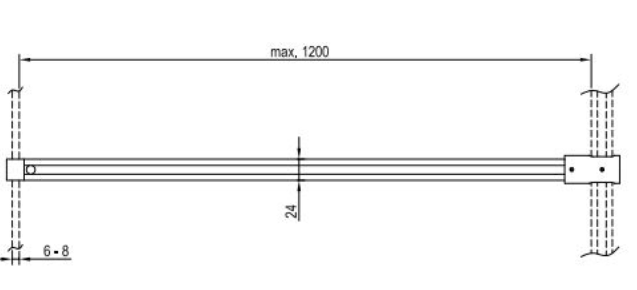 Ravak Walk-In Wall elemento de conexión GWD010003025