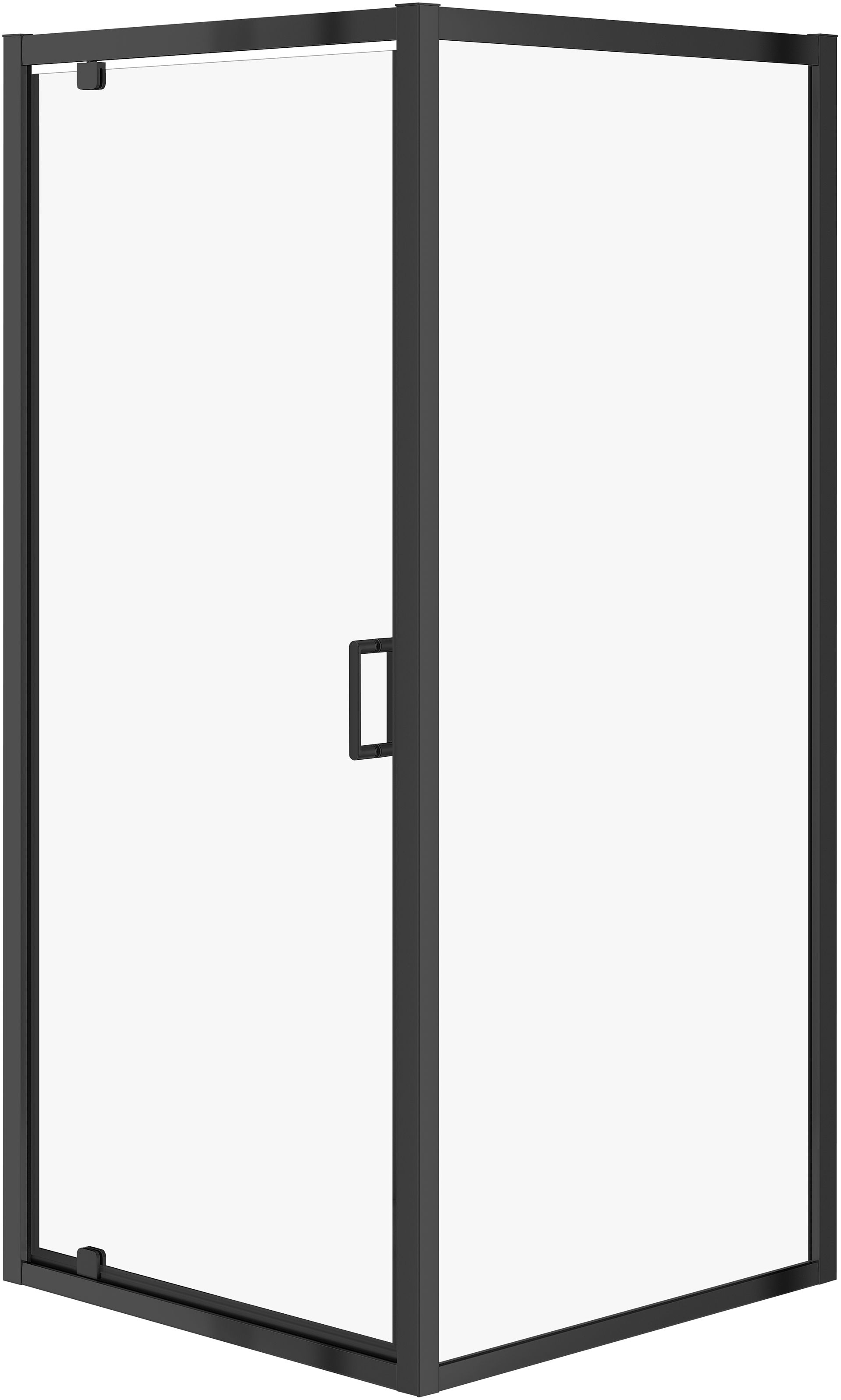 Cersanit Arteco cabina de ducha 90x90 cm cuadrada negro mate/vidrio transparente S913-016