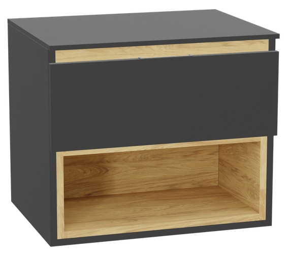 Conjunto estructura de armario Excellent Tuto 2.0 MLEX.2171.600.GRBL, encimera sobre armario Excellent Tuto 2.0 MLEX.2111.600.GR, MLEX.2151.600.01.GR