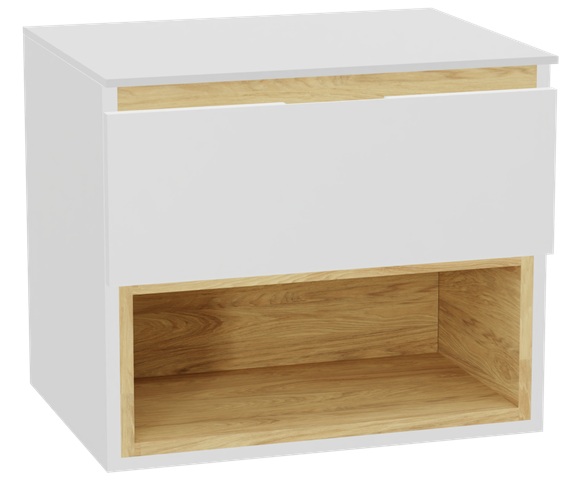 Conjunto estructura de armario Excellent Tuto 2.0 MLEX.2171.600.WHBL, encimera sobre armario Excellent Tuto 2.0 MLEX.2111.600.WH, MLEX.2151.600.01.WH