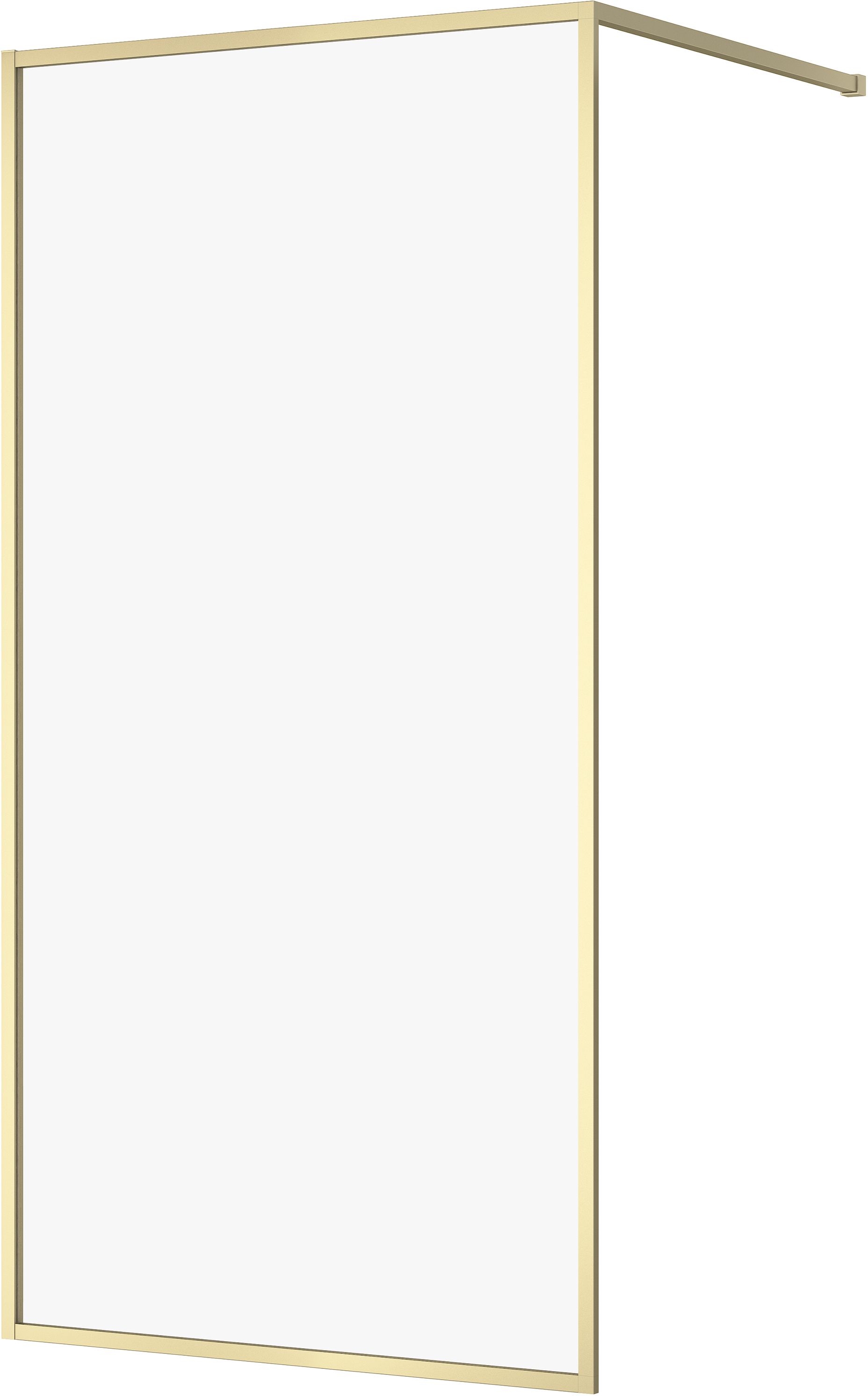 Cersanit Larga mampara de ducha walk-in 100 cm oro mate/vidrio transparente S164-073