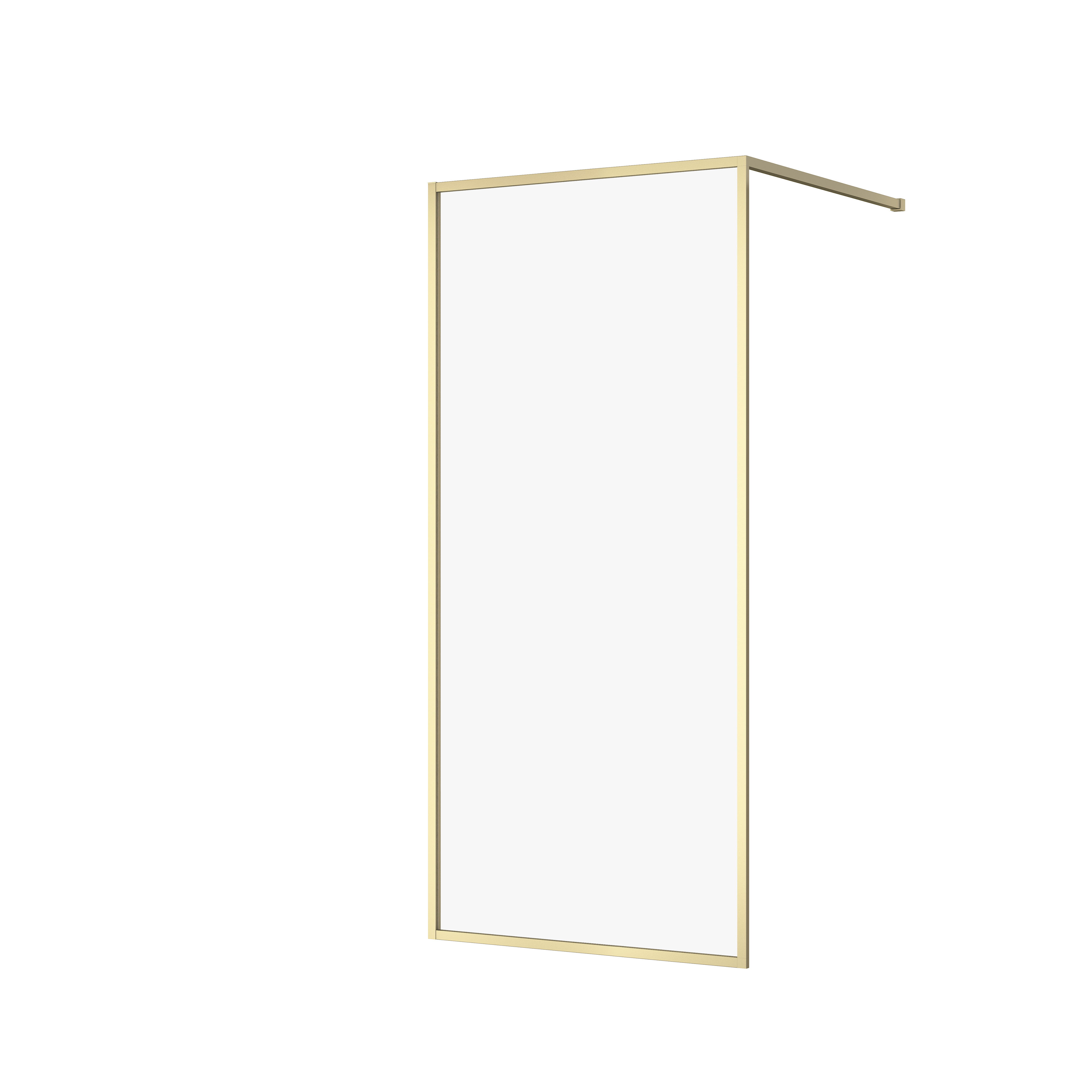 Cersanit Larga mampara de ducha walk-in 90 cm oro mate/vidrio transparente S164-072