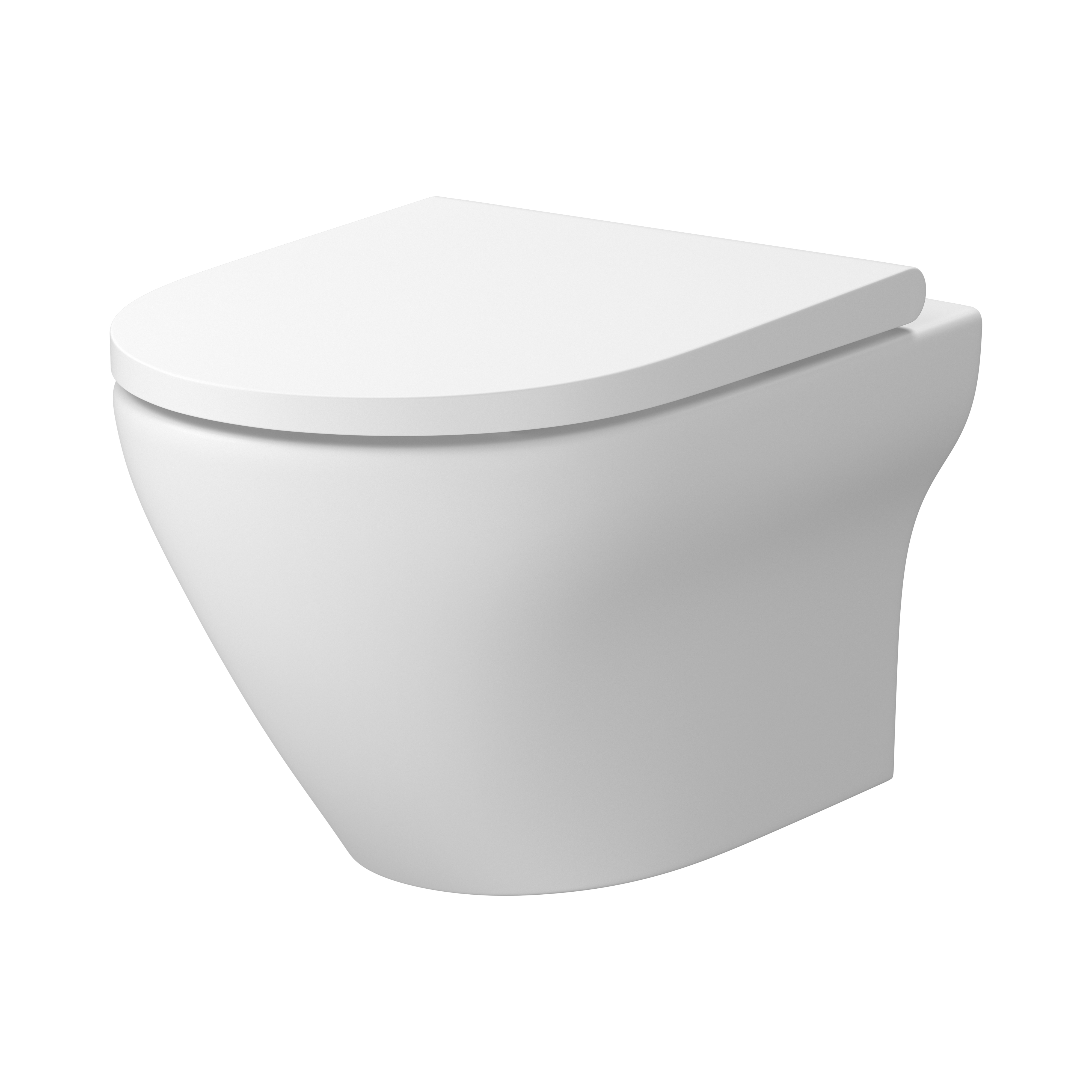 Cersanit Larga taza de inodoro con asiento de cierre suave suspendido sin reborde blanco mate S701-608