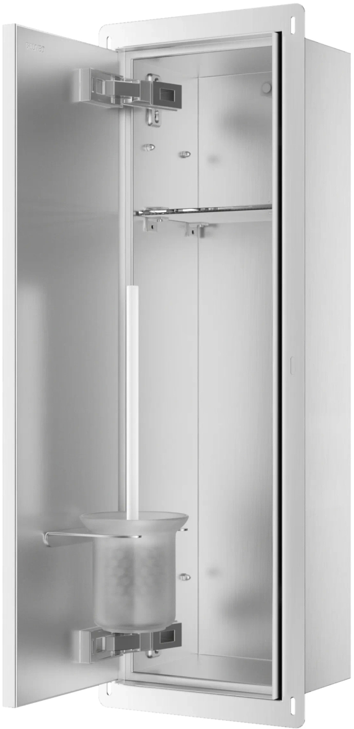 Balneo Wall-Box Brush compartimento para escobilla de baño acero B0401060105-02