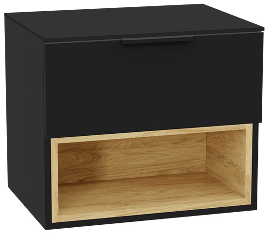 Conjunto estructura de armario Excellent Tuto 2.0 MLEX.2171.600.BKBL, encimera sobre armario Excellent Tuto 2.0 MLEX.2111.600.BK, MLEX.2151.600.02.BK