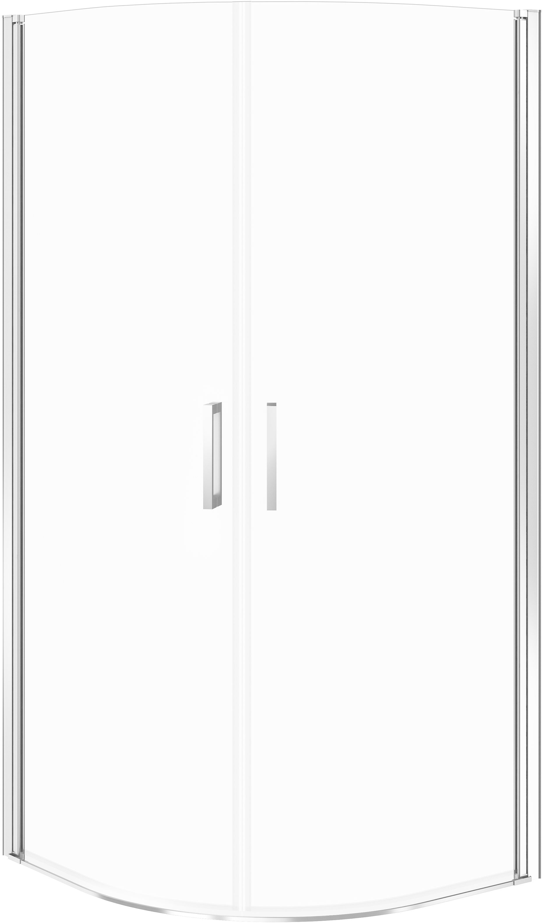 Cersanit Moduo cabina de ducha 90x90 cm semicircular cromo brillo/vidrio transparente S162-017