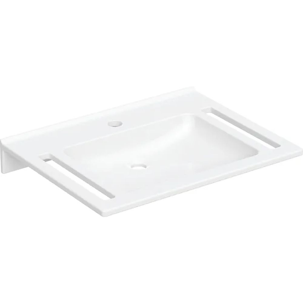 Geberit Publica lavabo 70x55 cm rectangular clásico para discapacitados blanco 402170016