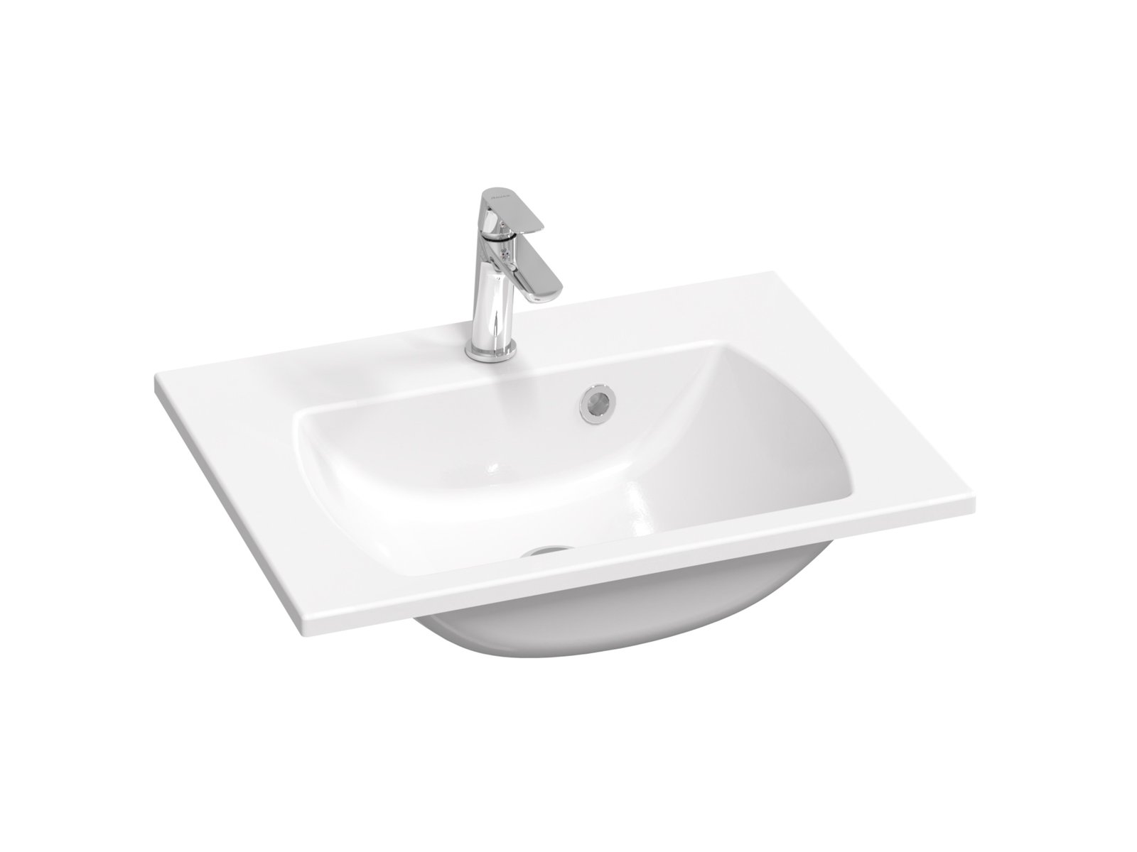 Ravak Classic II lavabo 60x45 cm rectangular para mueble blanco XJX01160004