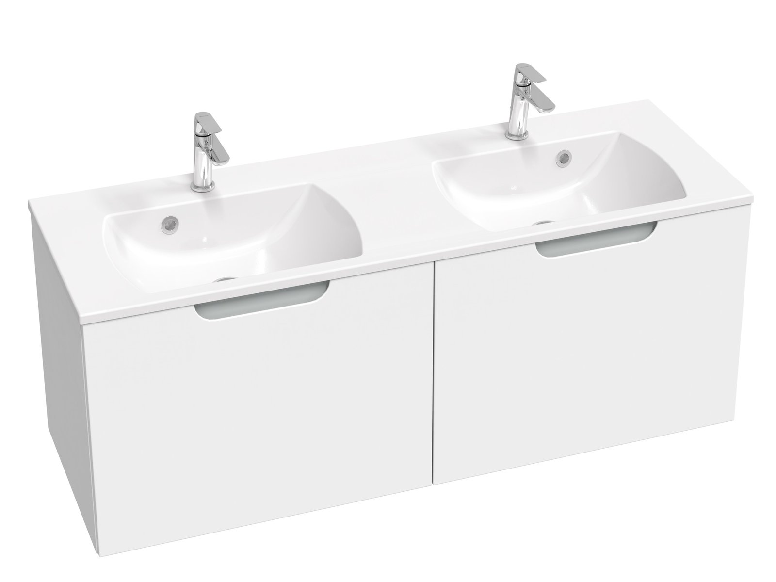 Ravak Classic II armario 130x45x47 cm suspendido, para lavabo blanco-gris X000001483