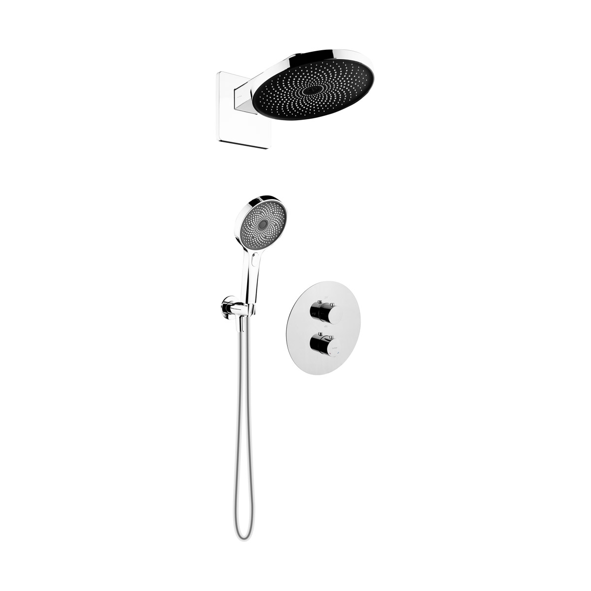 Conjunto grifo de bañera y ducha Oltens Katla 34600100, ducha con efecto lluvia Oltens Vann 37007100, 39403100, 37107100, 39304100, 37200100