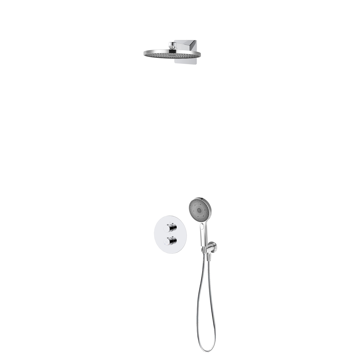Conjunto grifo de bañera y ducha Oltens Katla 34600100, ducha con efecto lluvia Oltens Vann 37007100, 39403100, 37107100, 39304100, 37200100