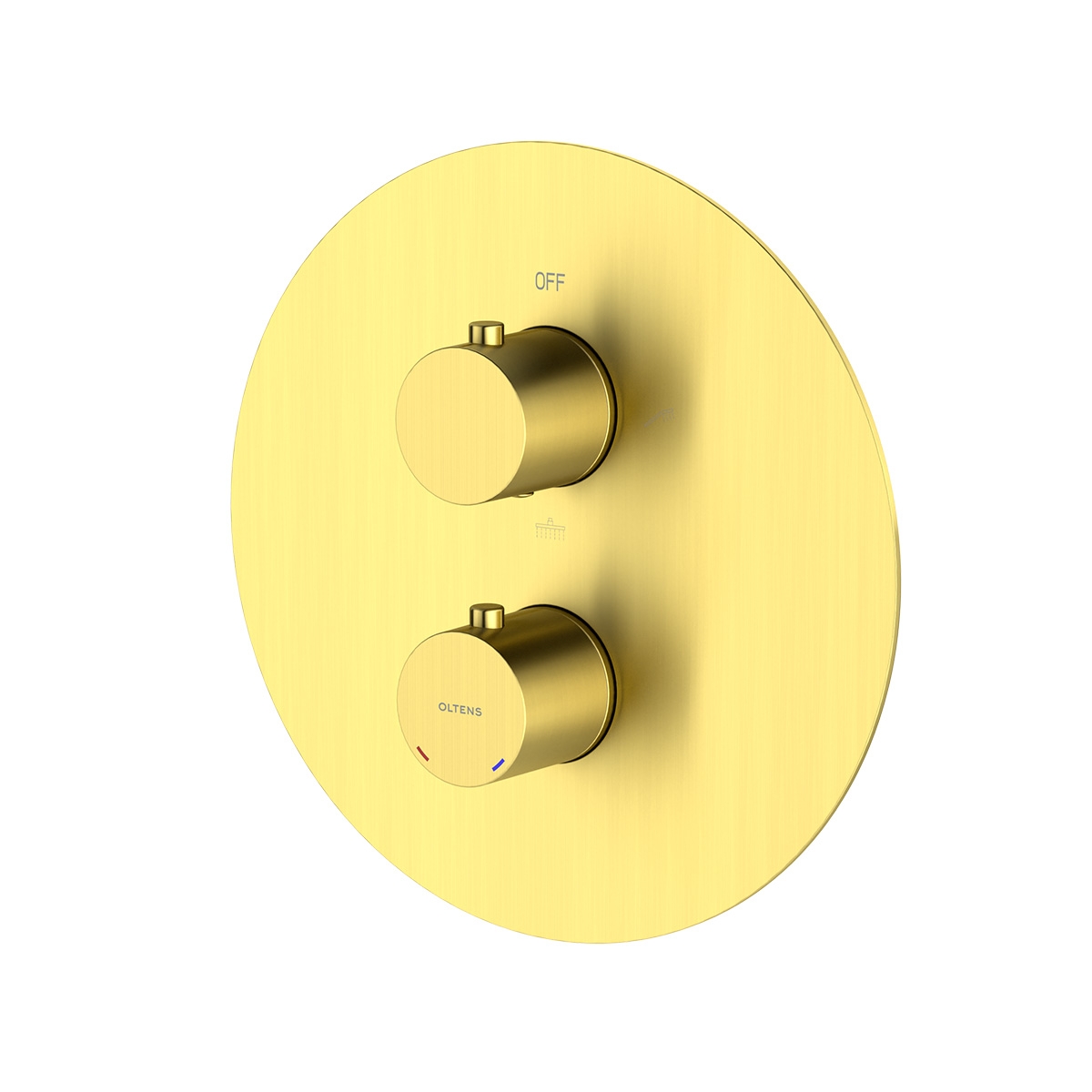 Oltens Katla grifo de bañera y ducha empotrado con termostato oro cepillado 34600810