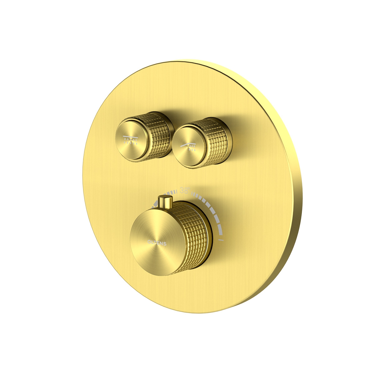 Oltens Onega grifo de bañera y ducha empotrado con termostato oro cepillado 34601810