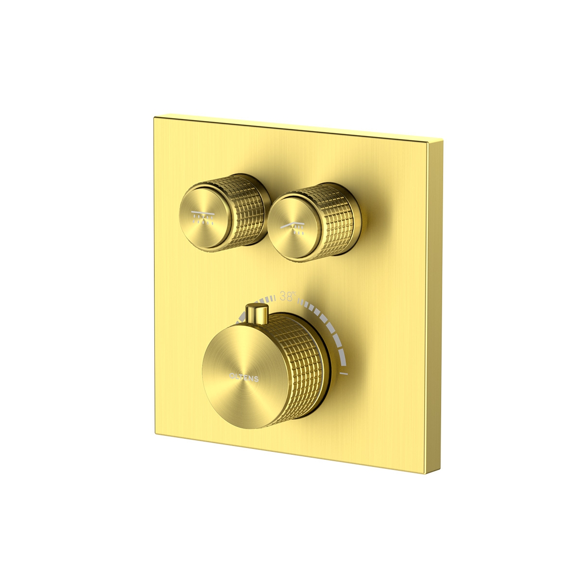 Oltens Onega grifo de bañera y ducha empotrado con termostato oro cepillado 34602810