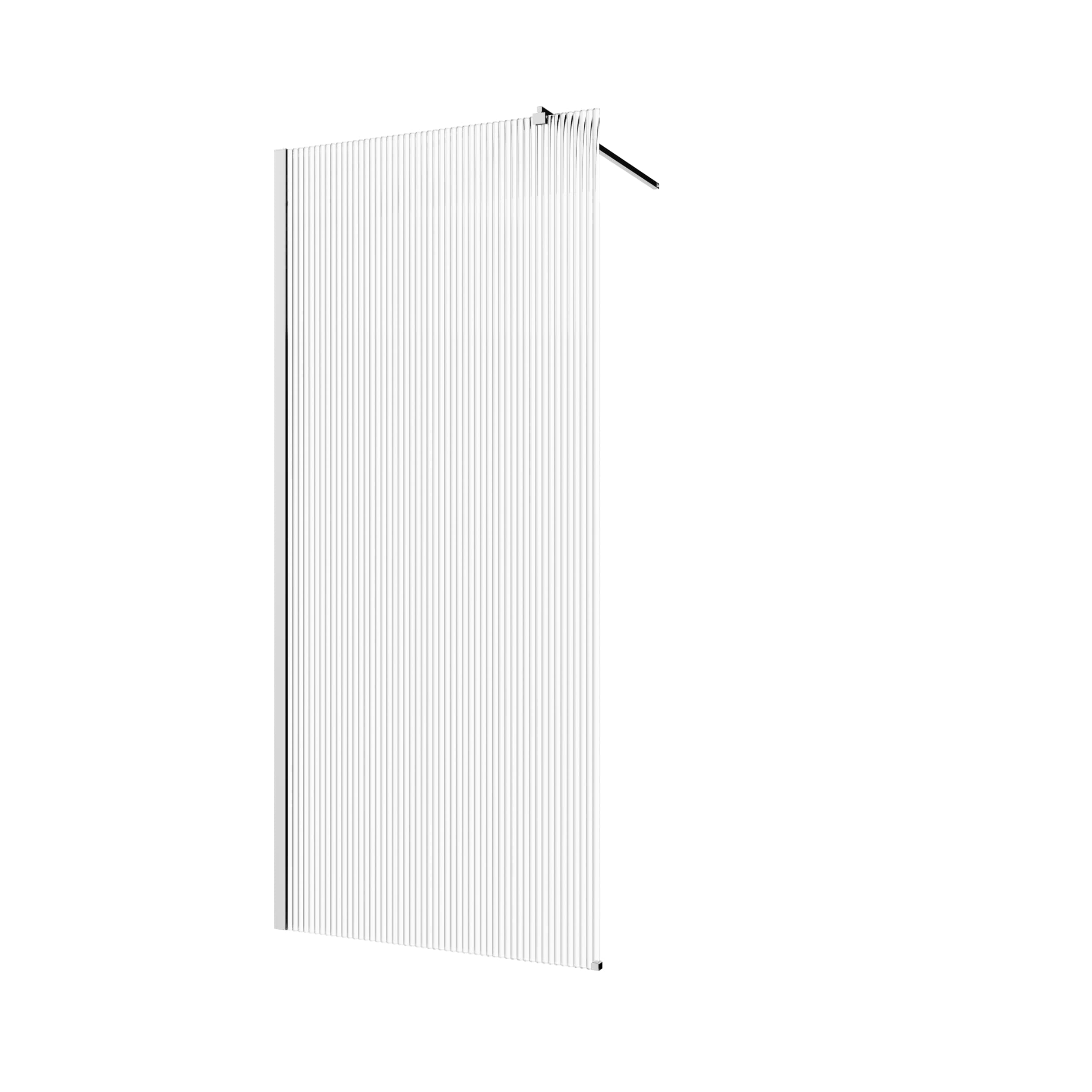 Invena mampara de ducha walk-in 110 cm cromo semimate/vidrio con patrón AK-32-119