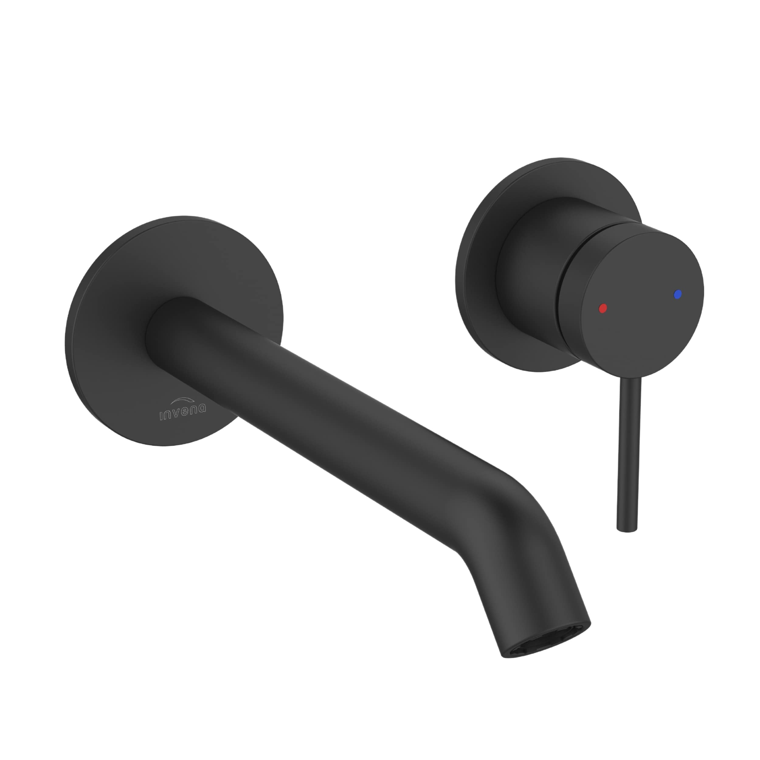 Invena Kalitea grifo para lavabo empotrado negro BP-72-U04