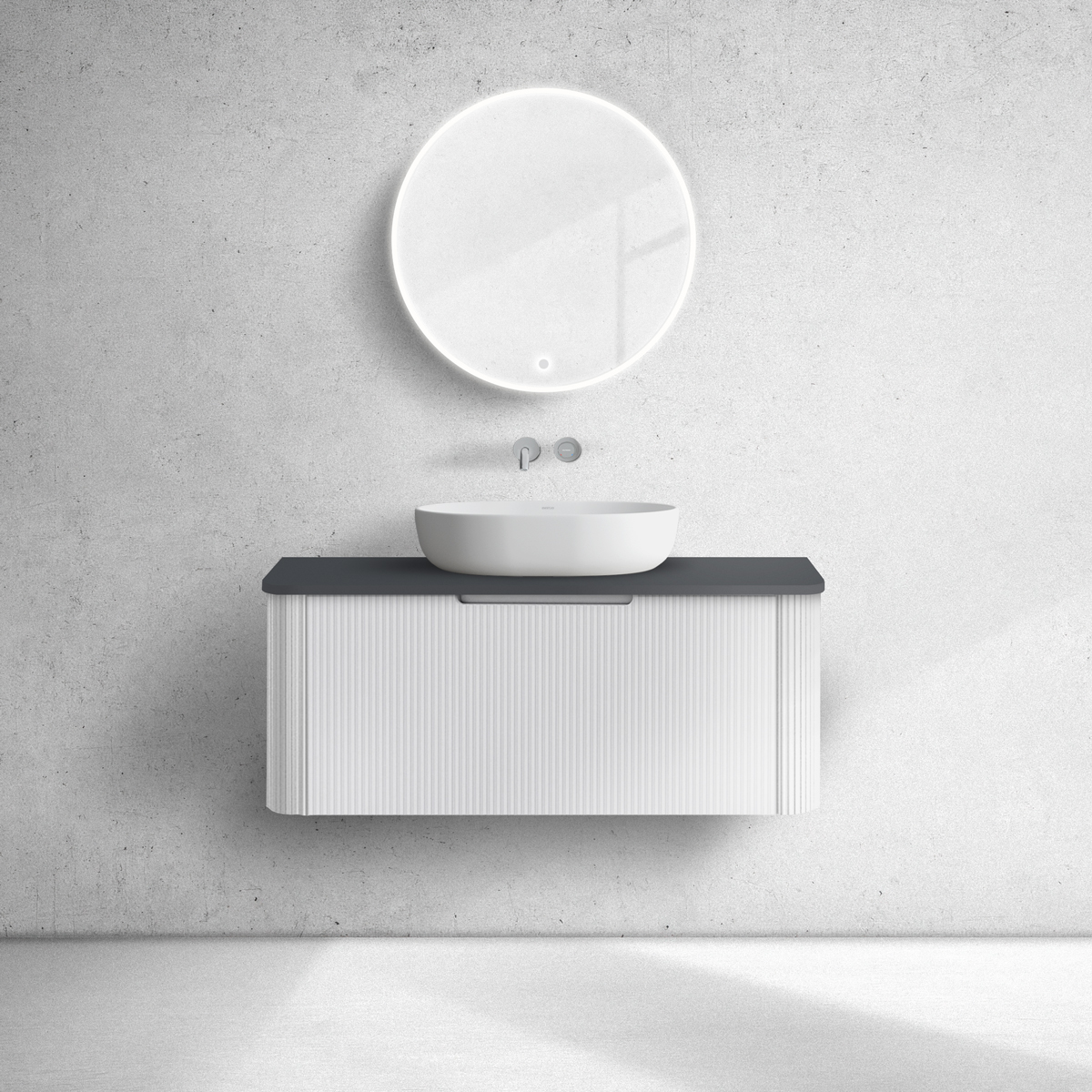 Conjunto armario Oltens Hamnes 60024000, encimera sobre armario Oltens Hamnes 63014300