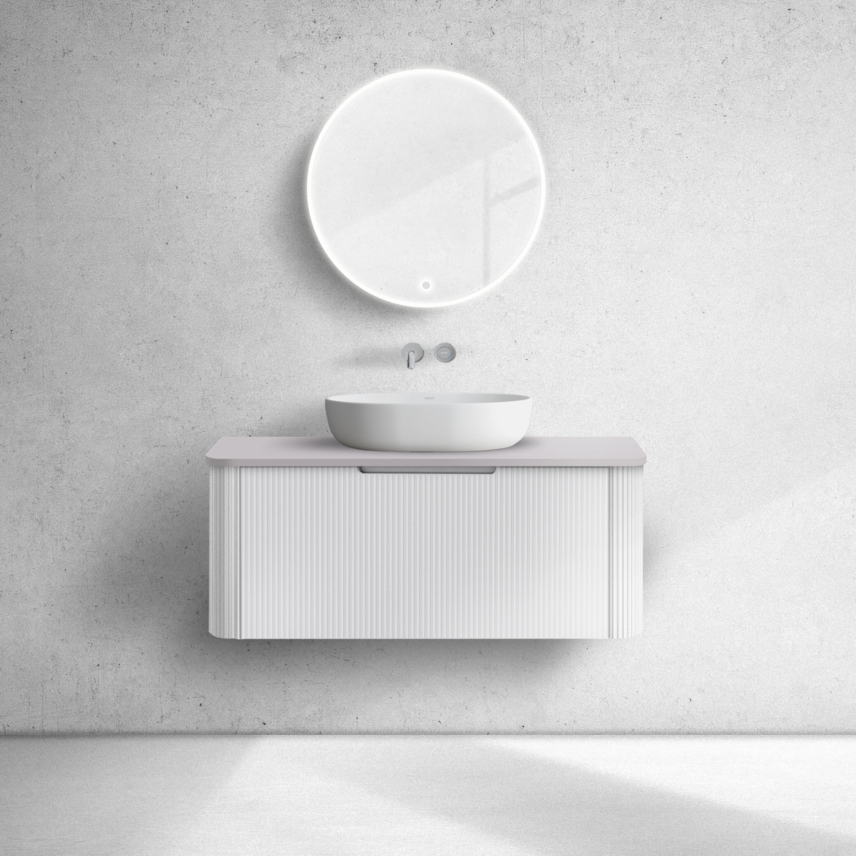 Conjunto armario Oltens Hamnes 60024000, encimera sobre armario Oltens Hamnes 63014900