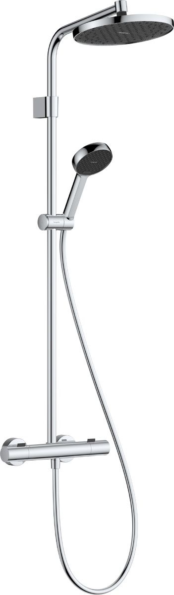 Hansgrohe Activera S conjunto de ducha a pared con termostato con rociador con efecto lluvia cromo 28083000
