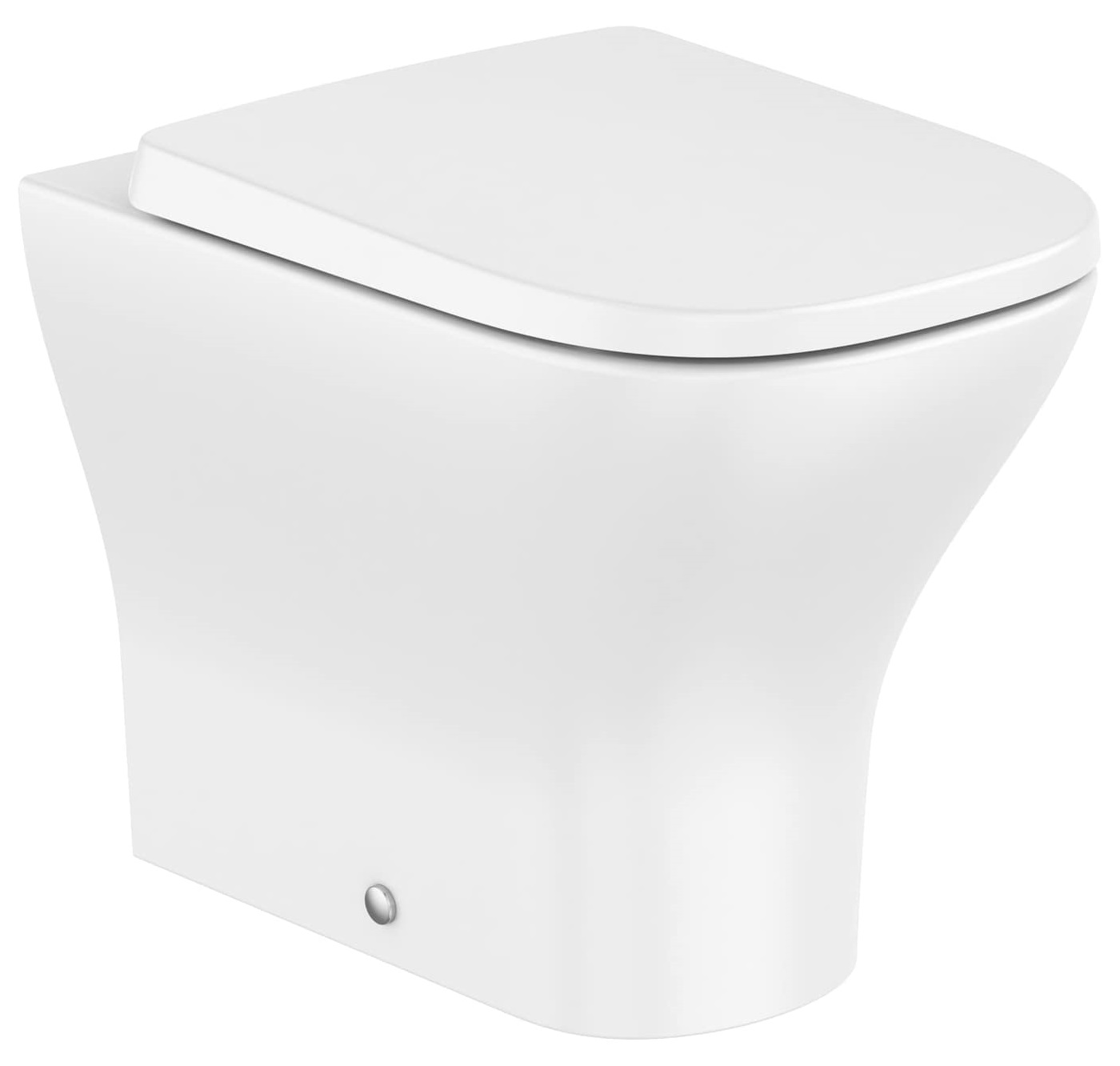 Roca Optica taza de inodoro de pie sin reborde con descarga de remolino blanco brillante A347V15000