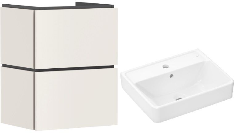 Conjunto armario Hansgrohe Xilesa E 54290780, lavabo Hansgrohe Xanuia Q 60131450