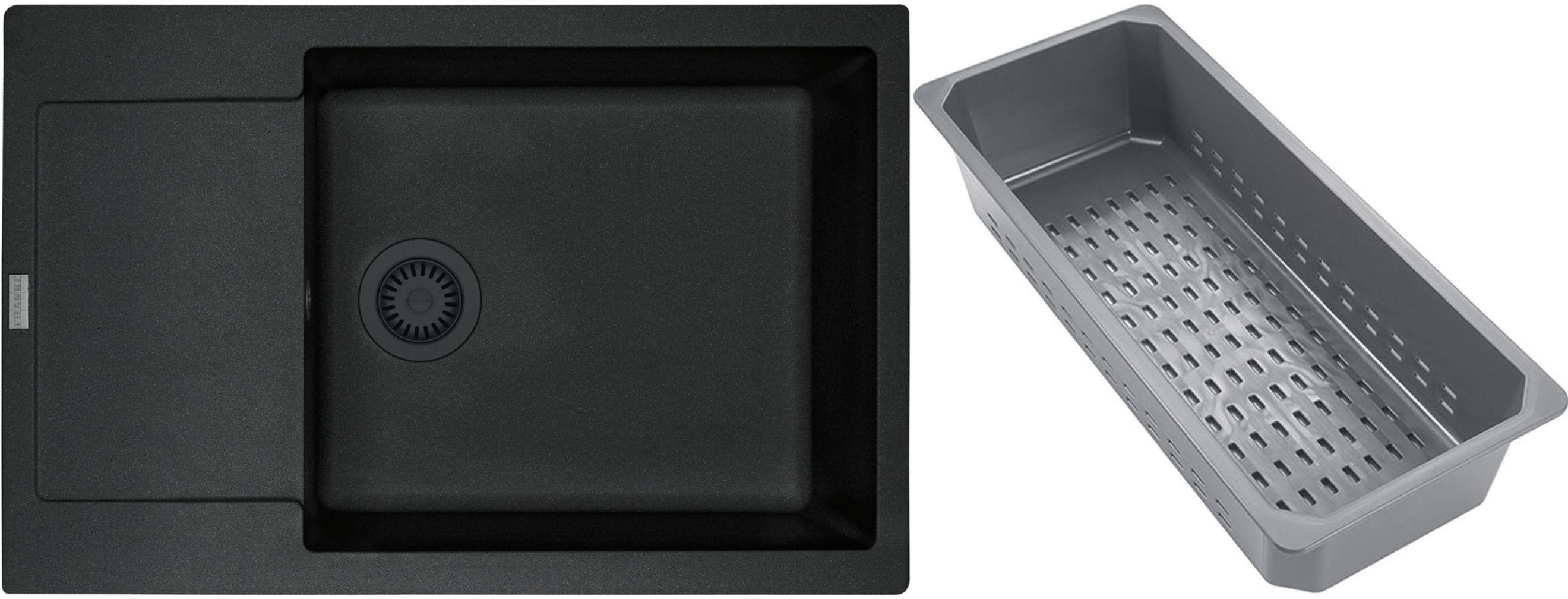 Franke Maris fregadero de granito con bandeja escurridora 78x50 cm gris/grafito/ónix 114.0743.092
