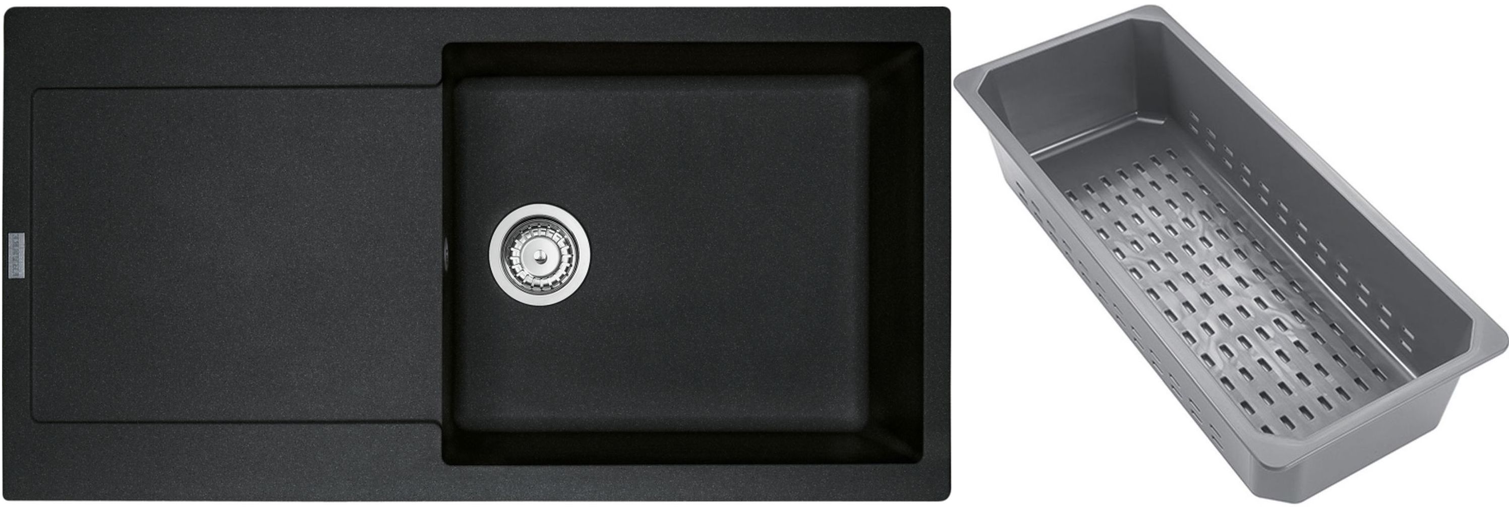 Franke Maris fregadero de granito con bandeja escurridora 97x50 cm gris/grafito/ónix 114.0743.074