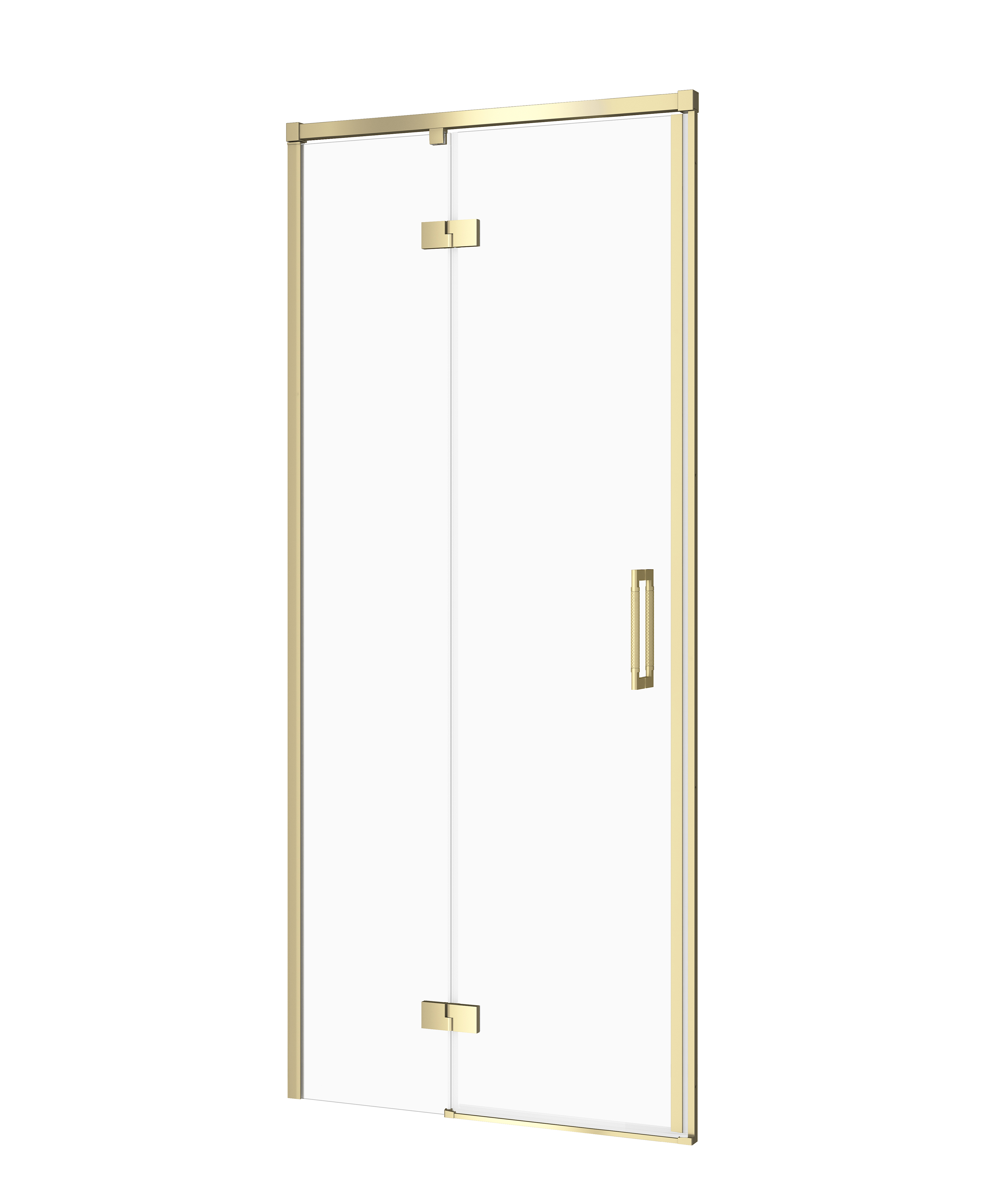 Cersanit Larga puerta de ducha 80 cm oscilante oro mate/vidrio transparente S164-065