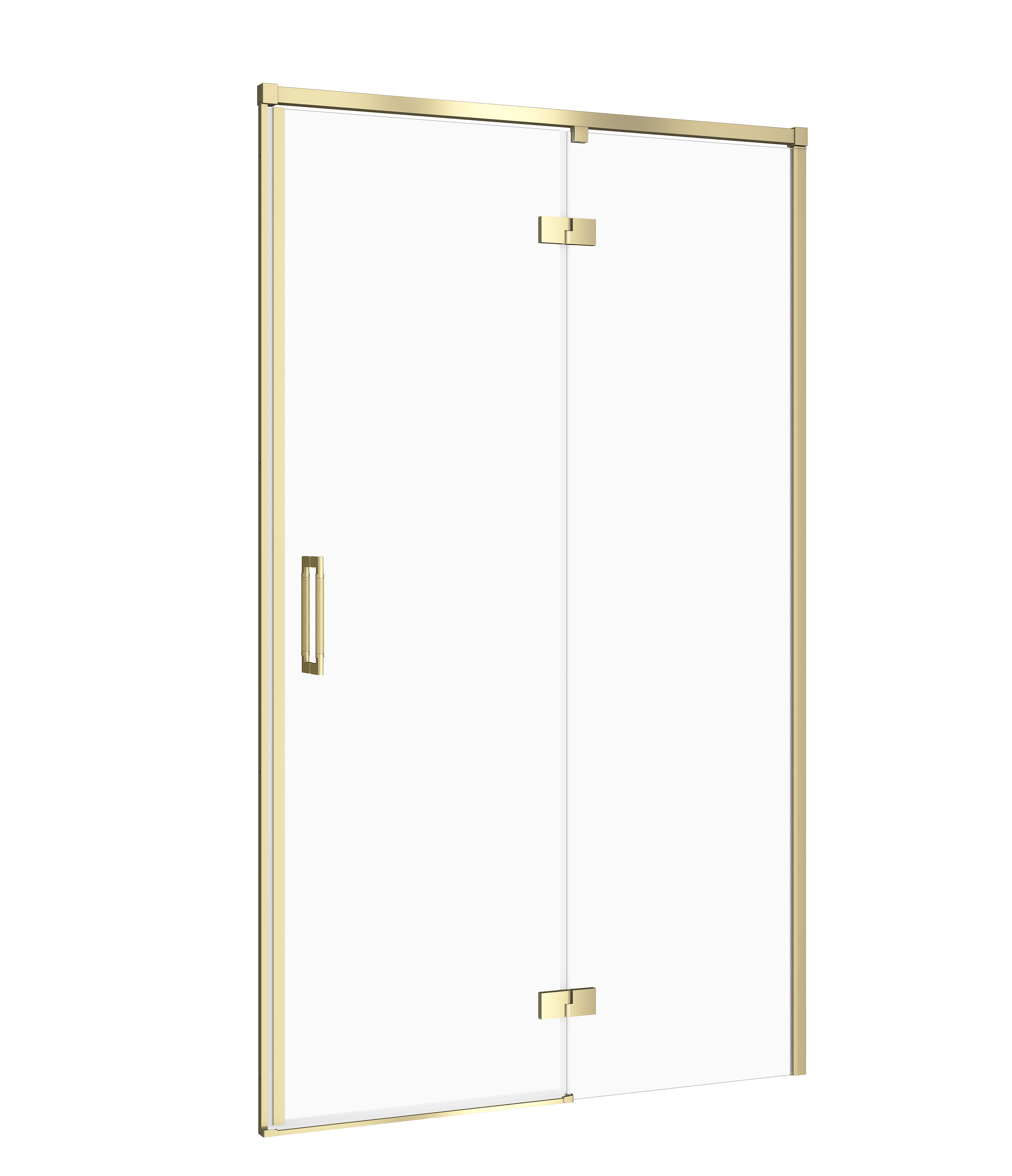 Cersanit Larga puerta de ducha 120 cm oscilante oro mate/vidrio transparente S164-064