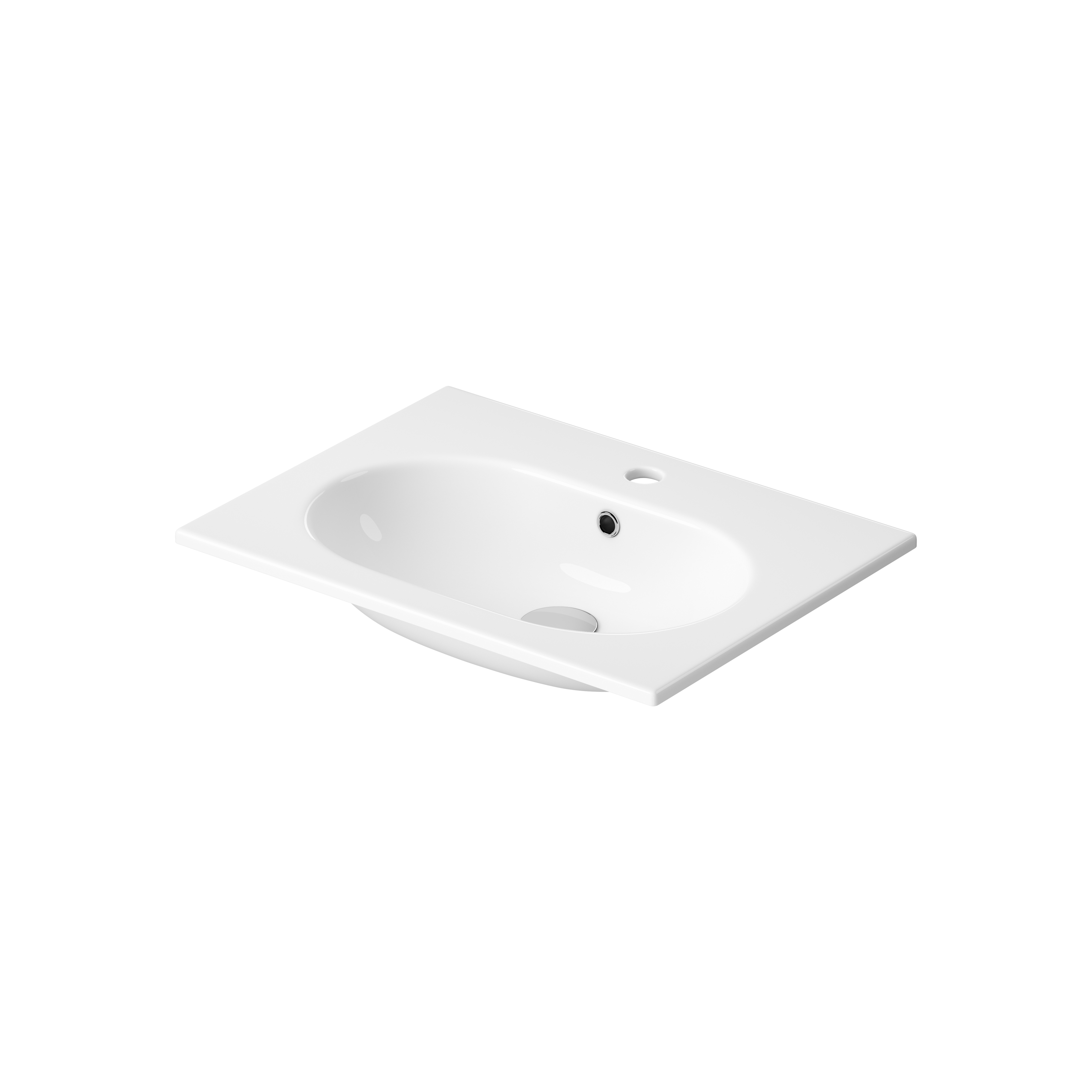 Cersanit Zen lavabo 60.4x45.5 cm rectangular empotrado blanco K117-002