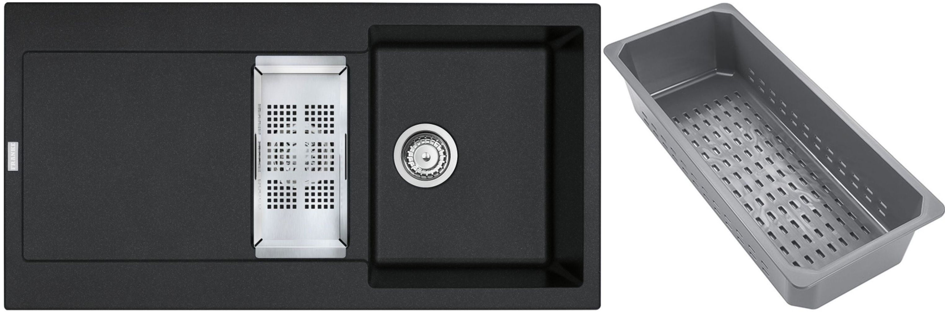 Franke Maris fregadero de granito con bandeja escurridora 97x50 cm gris/grafito/ónix 114.0743.076