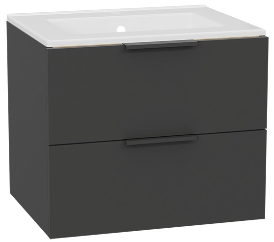 Conjunto estructura de armario Excellent Tuto 2.0 MLEX.2172.600.GRBL, lavabo Excellent As CEEX.3617.600.WH, MLEX.2151.600.02.GR