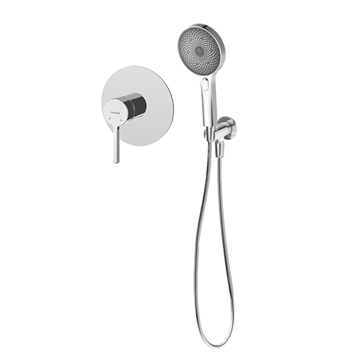 Conjunto grifo para ducha Oltens Rann 33107100, alcachofa de ducha Oltens Havis EasyClick 37107100, 39304100, 37200100